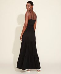 Vestido-Feminino-Mindset-Longo-com-Recortes-e-Faixa-para-Amarrar-Alca-Fina-Preto-9975455-Preto_2