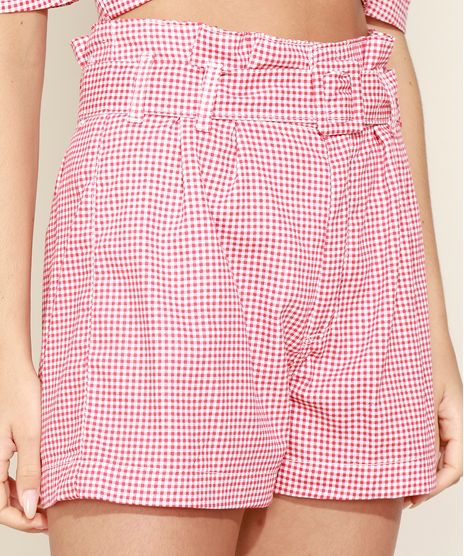 Short-Feminino-Mindset-Clochard-Cintura-Super-Alta-Estampado-Xadrez-Vichy-com-Cinto-Vermelho-9975481-Vermelho_1