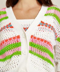 Cardigan-de-Croche-Feminino-Mindset-Listrado-Manga-3-4-Decote-V-Off-White-9975470-Off_White_4