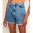 Short-Feminino-Mindset-Cintura-Super-Alta-Marmorizado-com-Barra-Desfiada-Azul-Medio-9975479-Azul_Medio_1