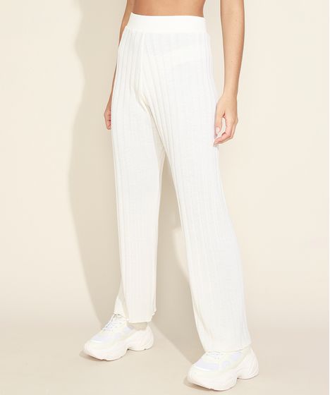 calça de trico feminina