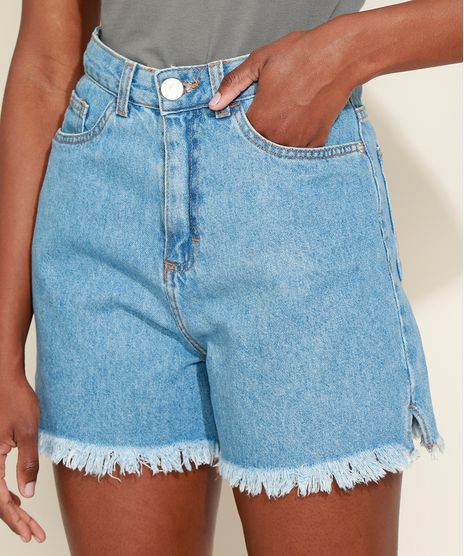 Short-Feminino-Mindset-Cintura-Super-Alta-com-Barra-Desfiada-Azul-Claro-9975480-Azul_Claro_1