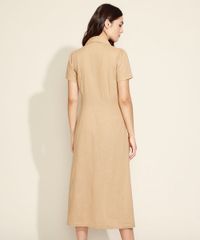 Vestido-Chemise-Feminino-Mindset-Midi-com-Linho-Manga-Curta-Bege-Escuro-9976029-Bege_Escuro_2