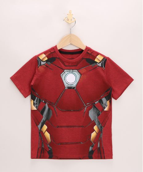 Camiseta-Infantil-Homem-de-Ferro-Emborrachado-Manga-Curta-Vermelha-9965118-Vermelho_1