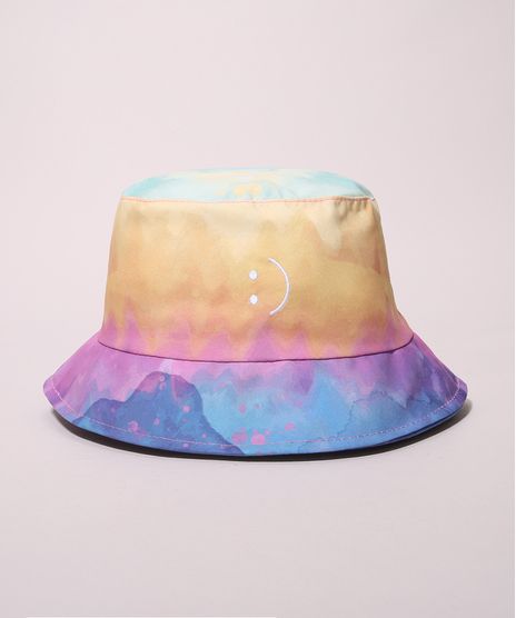 Chapeu-Masculino-Bucket-Estampado-Tie-Dye-com-Bordado-de-Carinha-Multicor-9973357-Multicor_1