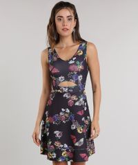 Vestido-Estampado-Floral-com-Vazado-Preto-8822727-Preto_1