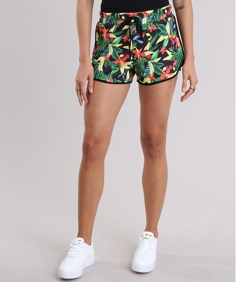 Short-Running-Estampado-Floral-Preto-8858371-Preto_1