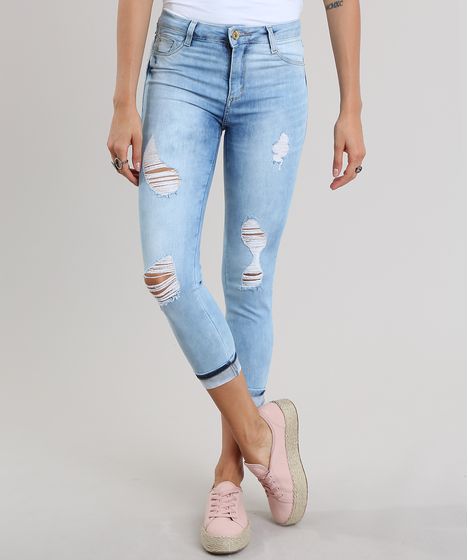 calça jeans cropped