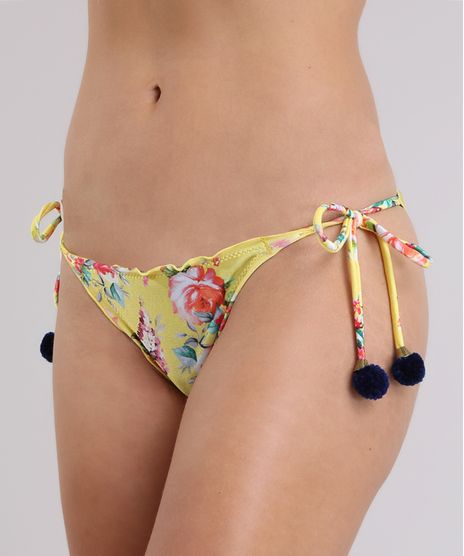 Biquini-Calcinha-Tanga-Levanta-Bumbum-Estampada-Floral-Amarelo-8719727-Amarelo_1