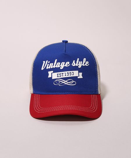Bone-Masculino--Vintage-Style--Aba-Curva-com-Tela-Azul-9971759-Azul_1