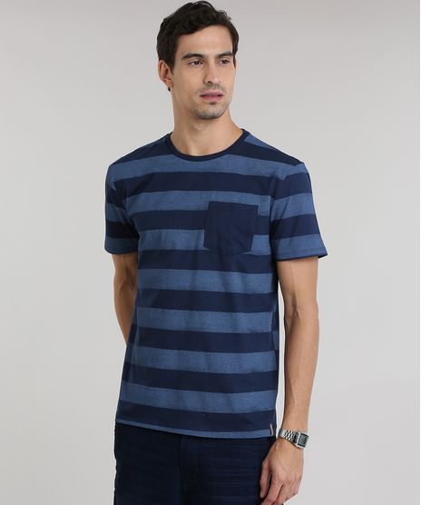 Camiseta-Listrada-de-Algodao---Sustentavel-Azul-Marinho-8651310-Azul_Marinho_1