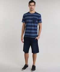 Camiseta-Listrada-de-Algodao---Sustentavel-Azul-Marinho-8651310-Azul_Marinho_3