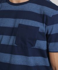 Camiseta-Listrada-de-Algodao---Sustentavel-Azul-Marinho-8651310-Azul_Marinho_4