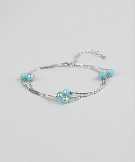 Pulseira-Tripla-com-Pingente-Prateada-8792193-Prateada_1