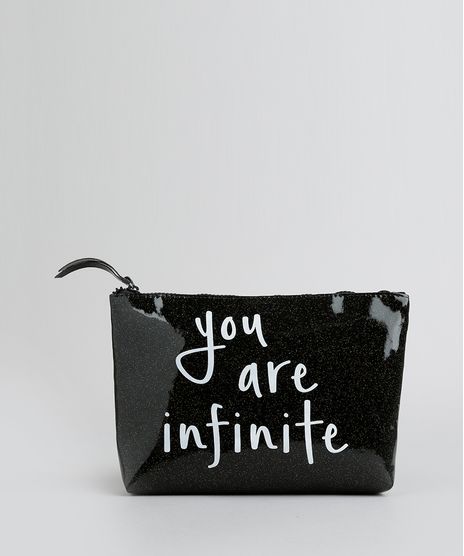 Necessaire-com-Brilho--You-Are-Infinite--Preta-8953836-Preto_1