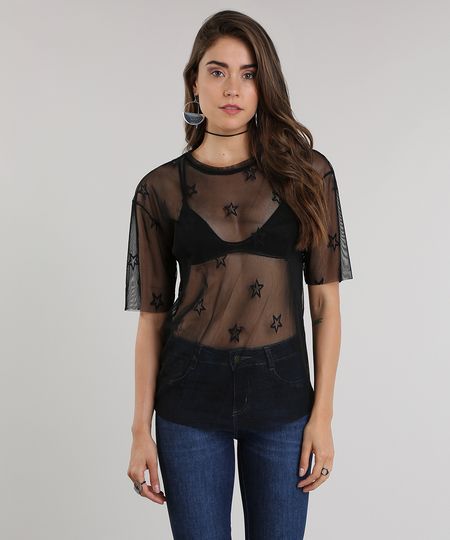 Blusa-em-Tule-com-Estrelas-Preta-8960124-Preto_1 Blusa-em-Tule-com-Estrelas-Preta-8960124-Preto_1