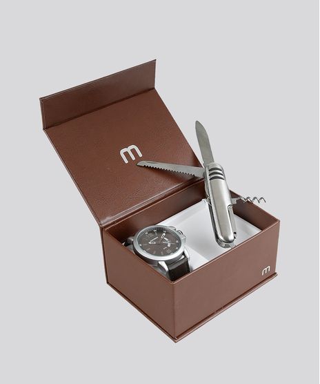 Kit-de-Relogio-Analogico-Mondaine-Masculino---Canivete---99203G0MVNH1K-Marrom-8904642-Marrom_1