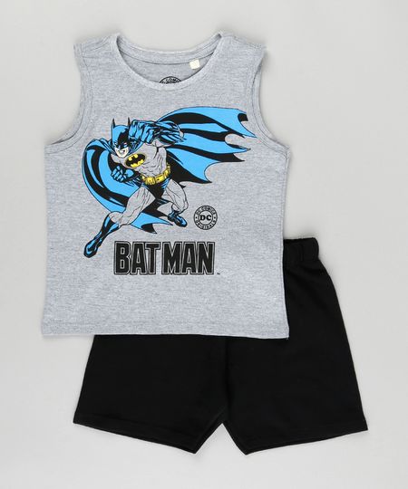 Conjunto-Batman-de-Regata-Cinza-Mescla---Bermuda-Preta-8962535-Preto_1