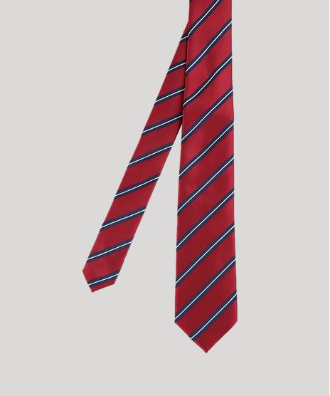 Gravata-em-Jacquard-Listrada-Vermelha-8686046-Vermelho_1