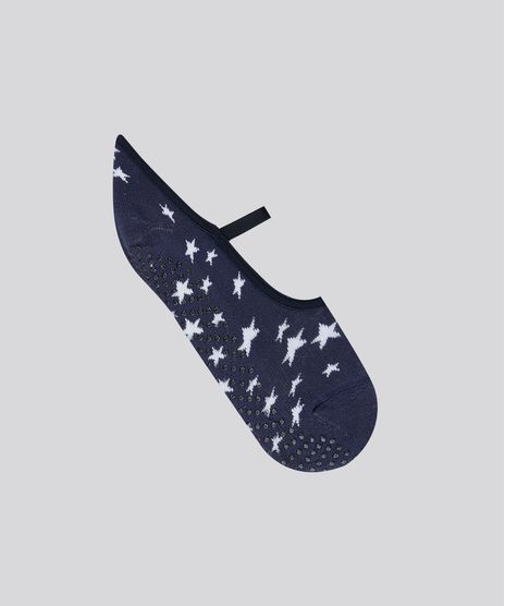 Meia-Sapatilha-Estampada-de-Estrelas-Azul-Marinho-8868425-Azul_Marinho_1