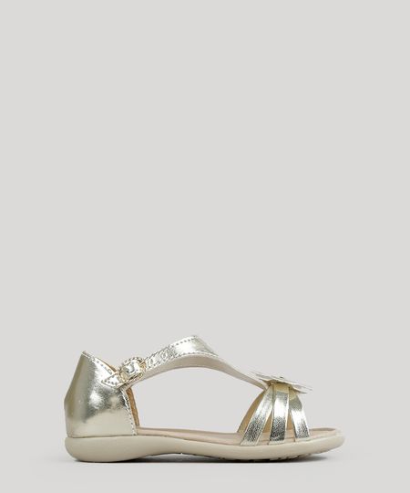 Sandalia-Metalizada-com-Flor-Dourada-8761493-Dourado_1