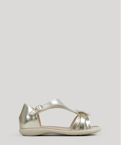 Sandalia-Metalizada-com-Flor-Dourada-8761493-Dourado_1