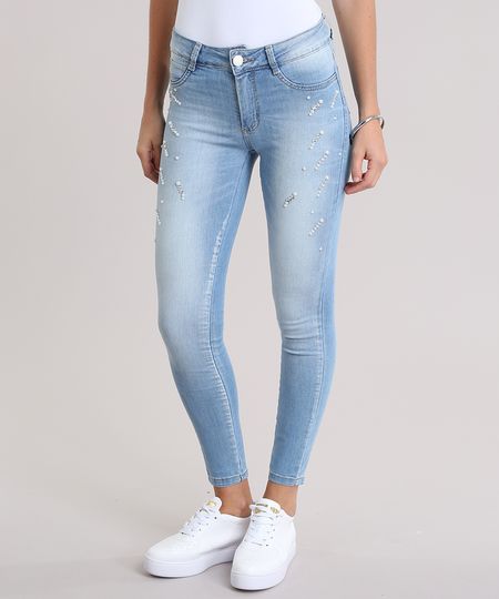 calça jeans com brilho