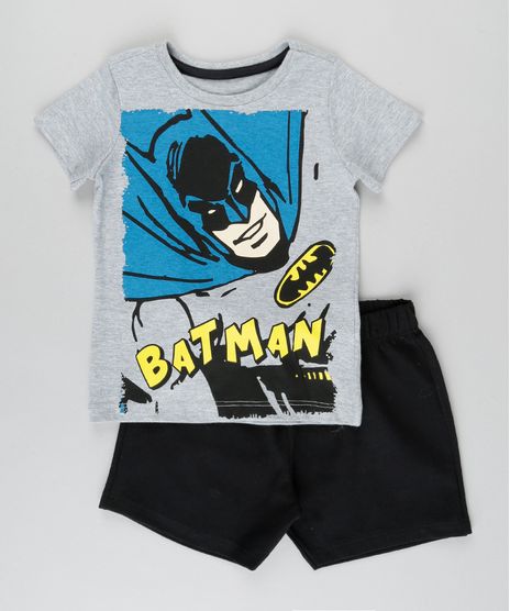Conjunto-de-Camiseta-Batman-Cinza-Mescla---Bermuda-em-Moletom--Preta-8702544-Preto_1_1