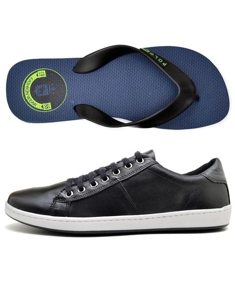 sapatênis de couro masculino