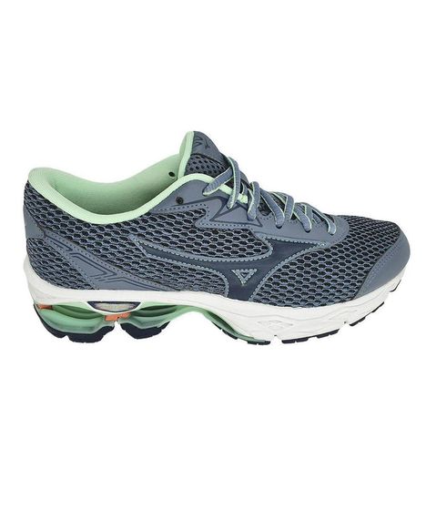 tenis mizuno feminino cinza com verde
