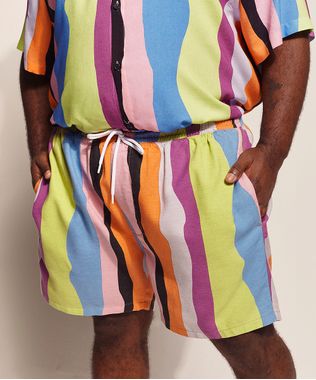 Bermuda-Masculina-Feline-Plus-Size-Reta-Dots-Listras-com-Bolsos-e-Cordao-Multicor-9970119-Multicor_1