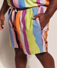 Bermuda-Masculina-Feline-Plus-Size-Reta-Dots-Listras-com-Bolsos-e-Cordao-Multicor-9970119-Multicor_6