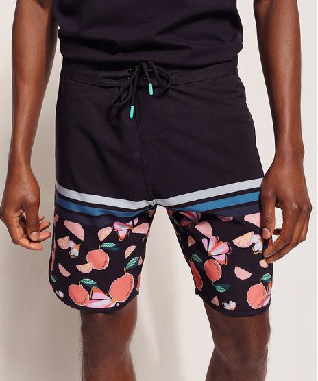 Bermuda-Surf-Masculina-Feline-Tal-Pai-Tal-Filho-Frutas-com-Bolso-e-Cordao-Preta-9970210-Preto_1