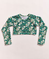 Blusa-de-Praia-Infantil-Feline-Cropped-Estampada-Dots-Margarida-Manga-Longa-com-Protecao-UV50--Verde-Escuro-9961718-Verde_Escuro_1