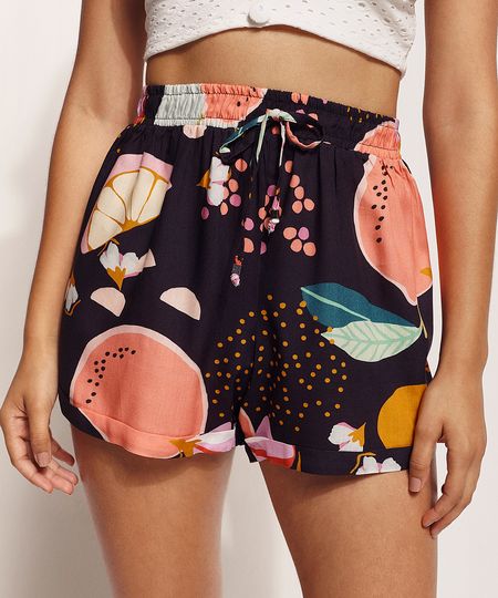 Short-Feminino-Feline-Cintura-Alta-Estampado-Frutas-Preto-9962518-Preto_1 Short-Feminino-Feline-Cintura-Alta-Estampado-Frutas-Preto-9962518-Preto_1
