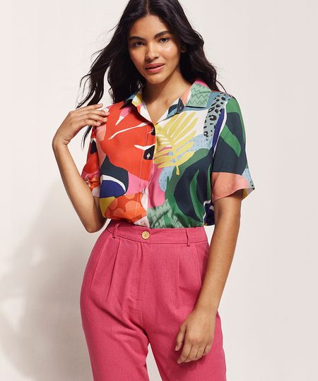 Camisa-Feminina-Feline-Estampada-Tropical-Manga-Curta-Multicor-9962515-Multicor_1 Camisa-Feminina-Feline-Estampada-Tropical-Manga-Curta-Multicor-9962515-Multicor_1