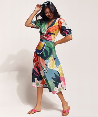 Vestido-Feminino-Feline-Midi-Estampado-Tropical-com-Linho-e-Vazado-Manga-Bufante-Multicor-9962521-Multicor_1