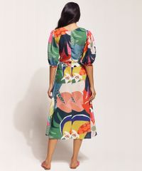 Vestido-Feminino-Feline-Midi-Estampado-Tropical-com-Linho-e-Vazado-Manga-Bufante-Multicor-9962521-Multicor_2