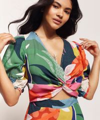 Vestido-Feminino-Feline-Midi-Estampado-Tropical-com-Linho-e-Vazado-Manga-Bufante-Multicor-9962521-Multicor_3
