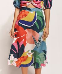 Vestido-Feminino-Feline-Midi-Estampado-Tropical-com-Linho-e-Vazado-Manga-Bufante-Multicor-9962521-Multicor_4