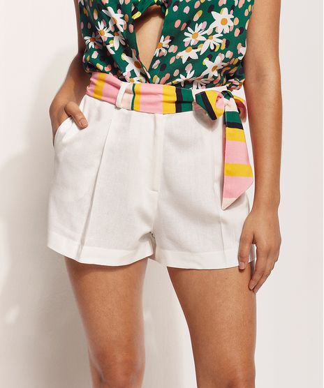 Short-Feminino-Feline-Cintura-Alta-Alfaiatado-com-Linho-e-Faixa-para-Amarrar-Listrada-Off-White-9962538-Off_White_1
