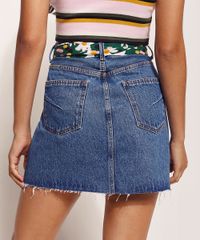 Saia-Jeans-Feminina-Feline-Curta-com-Recortes-e-Faixa-para-Amarrar-Dots-Margarida-Azul-Medio-9970320-Azul_Medio_2