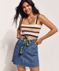 Saia-Jeans-Feminina-Feline-Curta-com-Recortes-e-Faixa-para-Amarrar-Dots-Margarida-Azul-Medio-9970320-Azul_Medio_5