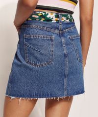 Saia-Jeans-Feminina-Feline-Curta-com-Recortes-e-Faixa-para-Amarrar-Dots-Margarida-Azul-Medio-9970320-Azul_Medio_6