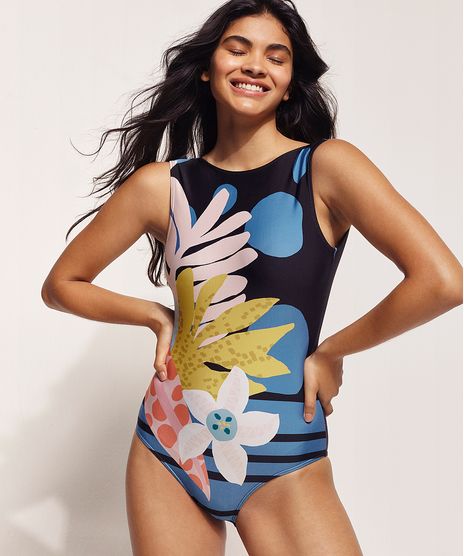Maio-Body-Feline-Estampado-Dots-Tropical-Sem-Bojo-com-Protecao-UV50--Preto-9962701-Preto_1