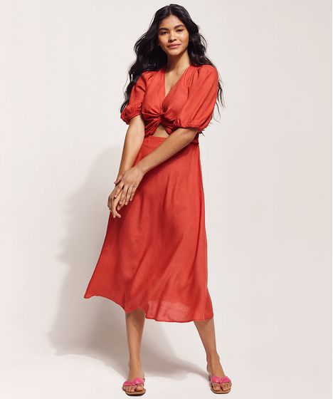 vestido c&a midi