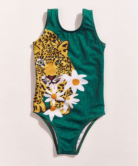 Maio-Body-Infantil-Feline-Tal-Mae-Tal-Filha-Estampado-Animal-Print-Onca-com-Margarida-Protecao-UV50--Verde-Escuro-9961717-Verde_Escuro_1