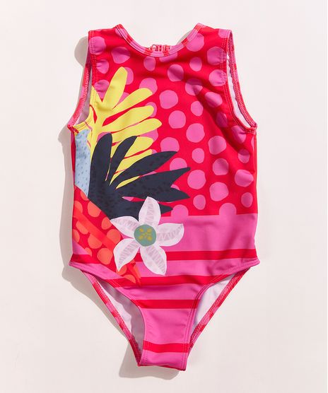 Maio-Body-Infantil-Feline-Tal-Mae-Tal-Filha-Estampado-Dots-Tropical-com-Protecao-UV50--Vermelho-9961714-Vermelho_1
