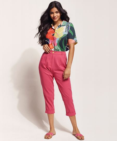 Calca-Feminina-Feline-Cropped-Cintura-Alta-Alfaiatada-com-Linho-Pink-9961901-Pink_1 Calca-Feminina-Feline-Cropped-Cintura-Alta-Alfaiatada-com-Linho-Pink-9961901-Pink_1