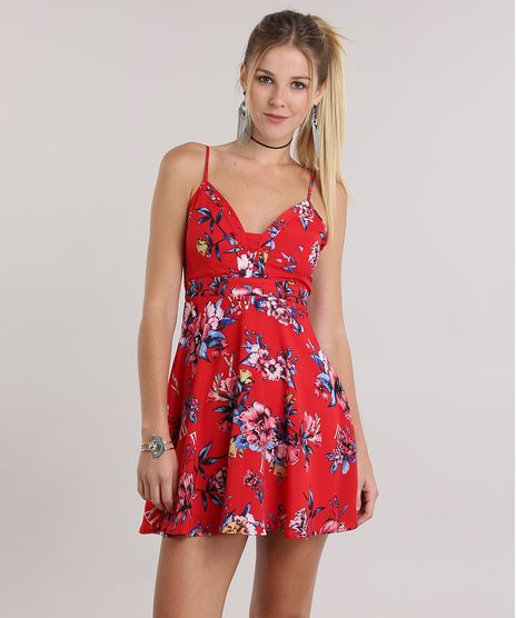 Vestido-Estampado-Floral-com-Tachas-Vermelho-8724111-Vermelho_1